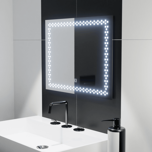 Oglindă LED Baie Marcolfa, 80×60 cm, Buton Touch