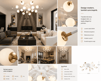 Lustră LED cu Telecomandă Diamante, 192W - AdeHouse — Finisaje și Iluminat Premium.