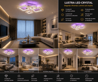 Lustră LED cu Telecomandă Ophelia, Dimabilă - AdeHouse — Finisaje și Iluminat Premium.