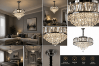 Candelabru Cristal Ildefonsa, 26W - AdeHouse — Finisaje și Iluminat Premium.