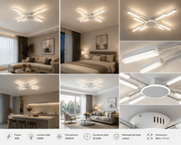Lustră LED cu Telecomandă Ildegarda, 2W, Lumină Caldă/Neutră/Rece, Crom - AdeHouse — Finisaje și Iluminat Premium.