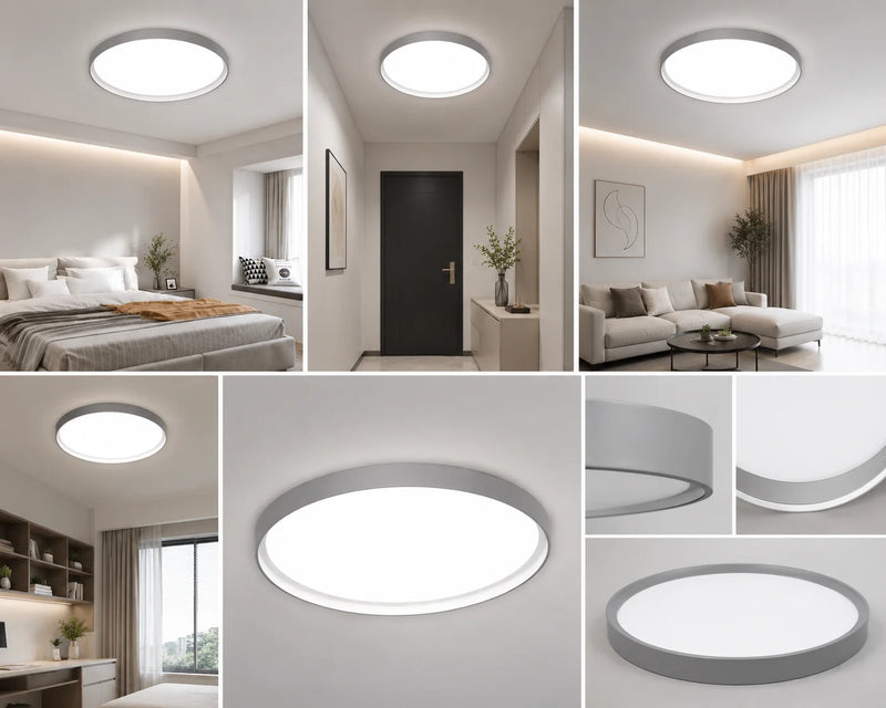 PLAFONIERA LED ROTUNDĂ GRI 42W, Ø370 MM, LUMINĂ REGLABILĂ 3000K / 4500K / 6500K