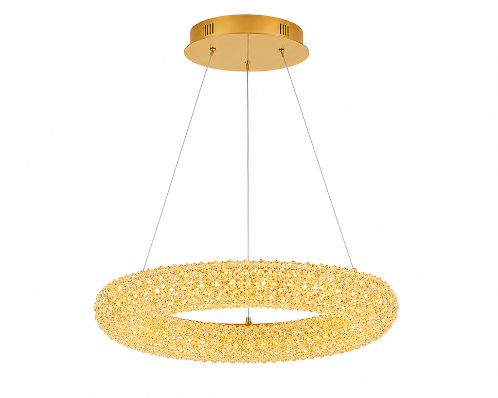 Candelabru Cristal Rosinta 88W, Ø50 cm, Auriu