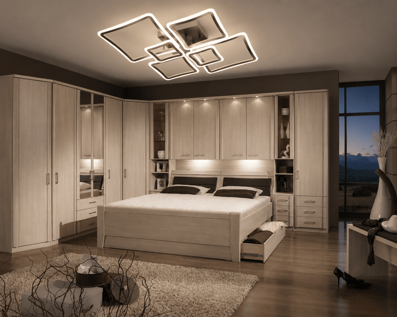 Lustră LED cu Telecomandă Ravenna 168W, 88×63 cm, Dimabilă