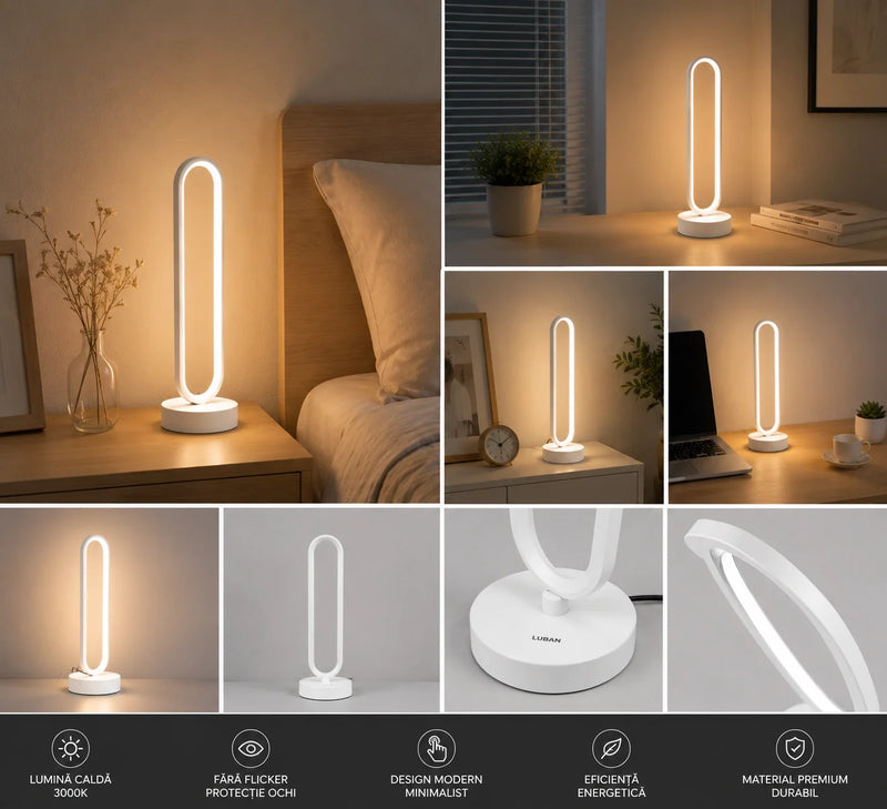 Veioză LED Infinity White, 30W