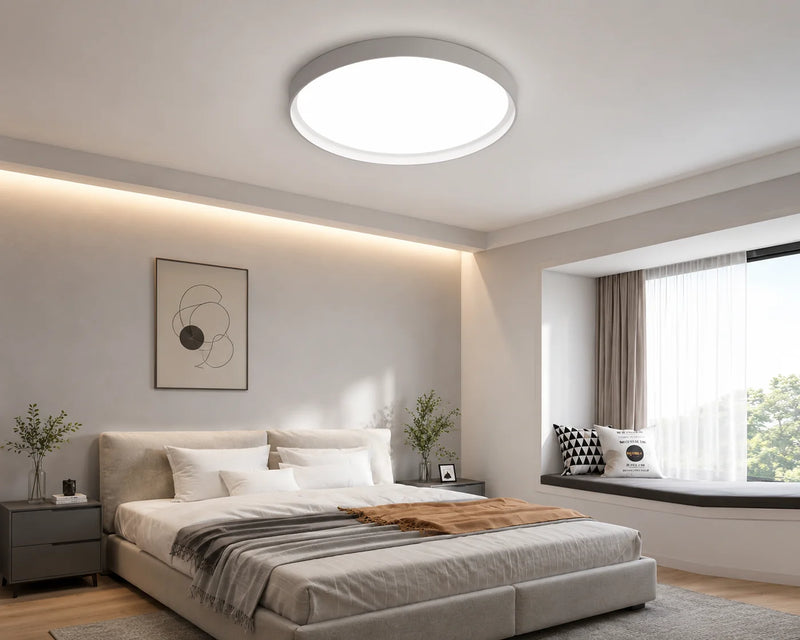 PLAFONIERA LED ROTUNDA GRI 30W, Ø300 MM, LUMINĂ REGLABILĂ 3000K / 4500K / 6500K