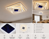 Lustră LED cu Telecomandă Clementina, 243W, Lumină Caldă/Neutră/Rece - AdeHouse — Finisaje și Iluminat Premium.
