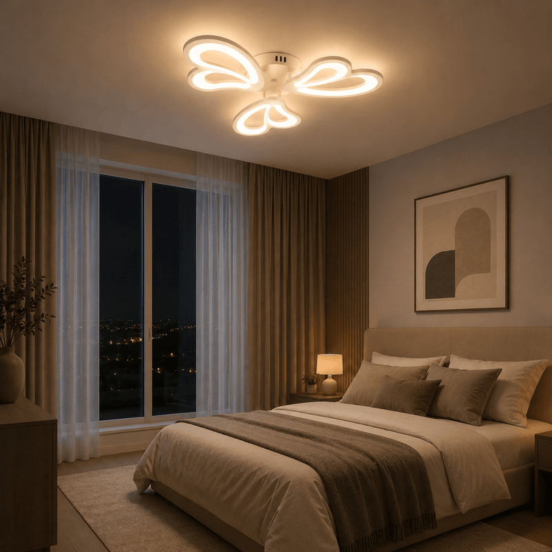 Lustră LED cu Telecomandă Ottavia, 48W, Ø40 cm, Alb