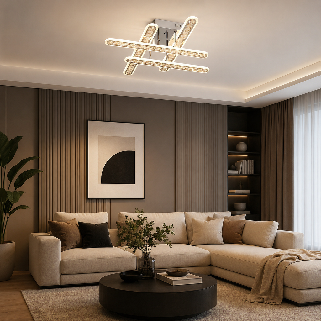 Lustră LED cu Telecomandă Novalie 200W, Dimabilă