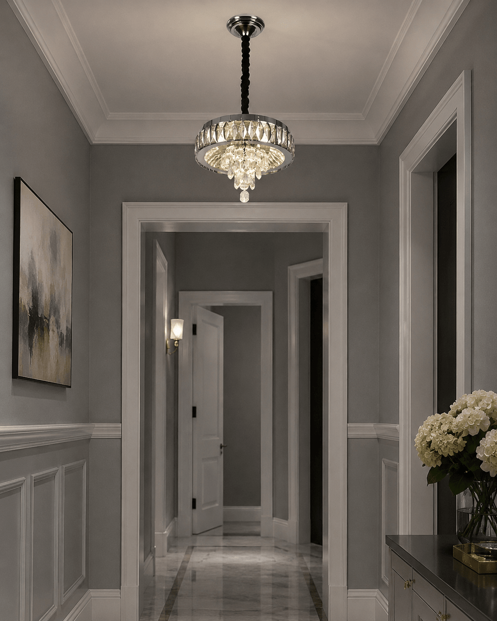 Candelabru Cristal Ildefonsa, 26W - AdeHouse — Finisaje și Iluminat Premium.