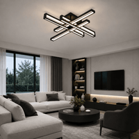 Lustră LED cu Telecomandă Oriane 106W, Negru - AdeHouse — Finisaje și Iluminat Premium.