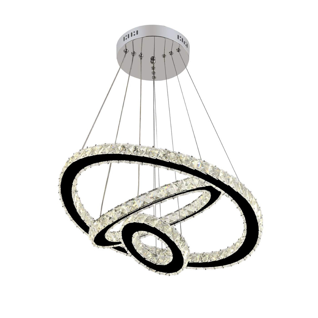 Candelabru Delphina 58W, Ø55 cm, cu Inele, cu Telecomandă, Dimabil