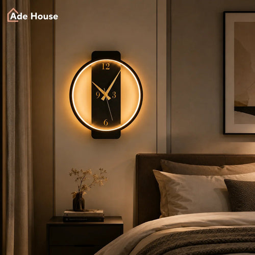 Aplica LED cu Ceas Timeless Black 24W - AdeHouse — Iluminat Modern la Preț Bun