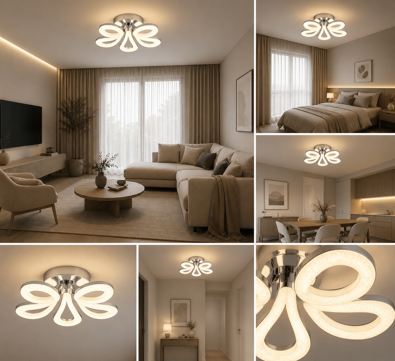 Lustră LED cu Telecomandă Lodovica, 100W - AdeHouse — Finisaje și Iluminat Premium.