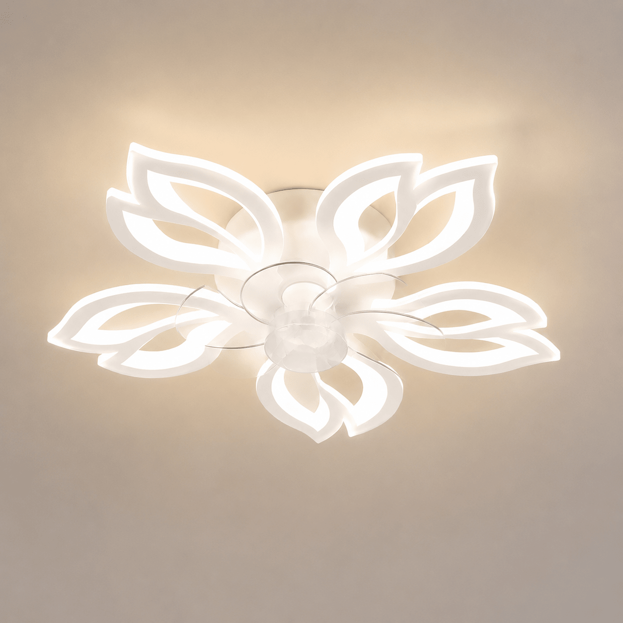 Lustră LED cu Telecomandă Rafaela, 100W, Lumină Caldă/Neutră/Rece, Alb - AdeHouse — Finisaje și Iluminat Premium.