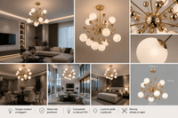 Pendul LED Firmina, 60W, Auriu - AdeHouse — Finisaje și Iluminat Premium.