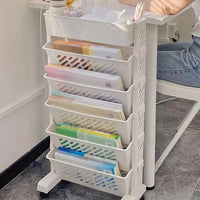 Etajera pliabila cu 5 rafturi pentru carti si obiecte de birou