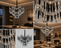 Candelabru Cristal Emiliana, 60W, Crom - AdeHouse — Finisaje și Iluminat Premium.