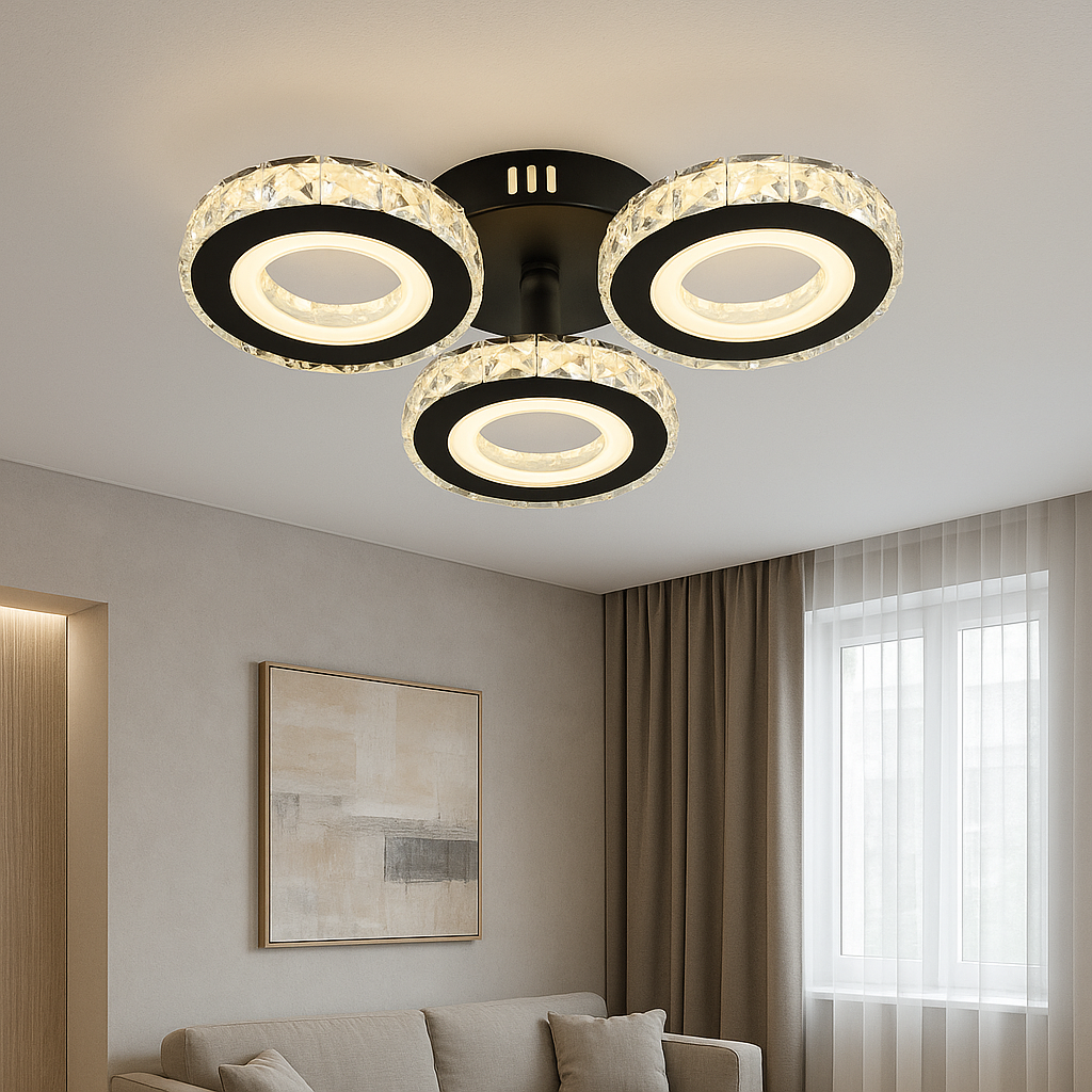 Lustră LED cu Telecomandă Ilaria 36W, Ø43 cm, Lumină Caldă/Neutră/Rece, Dimabilă