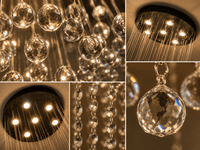 Candelabru Cristal Kerensa 35W, cu Telecomandă, Dimabil - AdeHouse — Finisaje și Iluminat Premium.