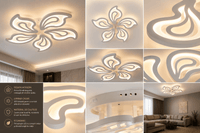 Lustră LED cu Telecomandă Nerida 150W, Ø69 cm, Lumină Caldă/Neutră/Rece, Dimabilă, Negru - AdeHouse — Finisaje și Iluminat Premium.