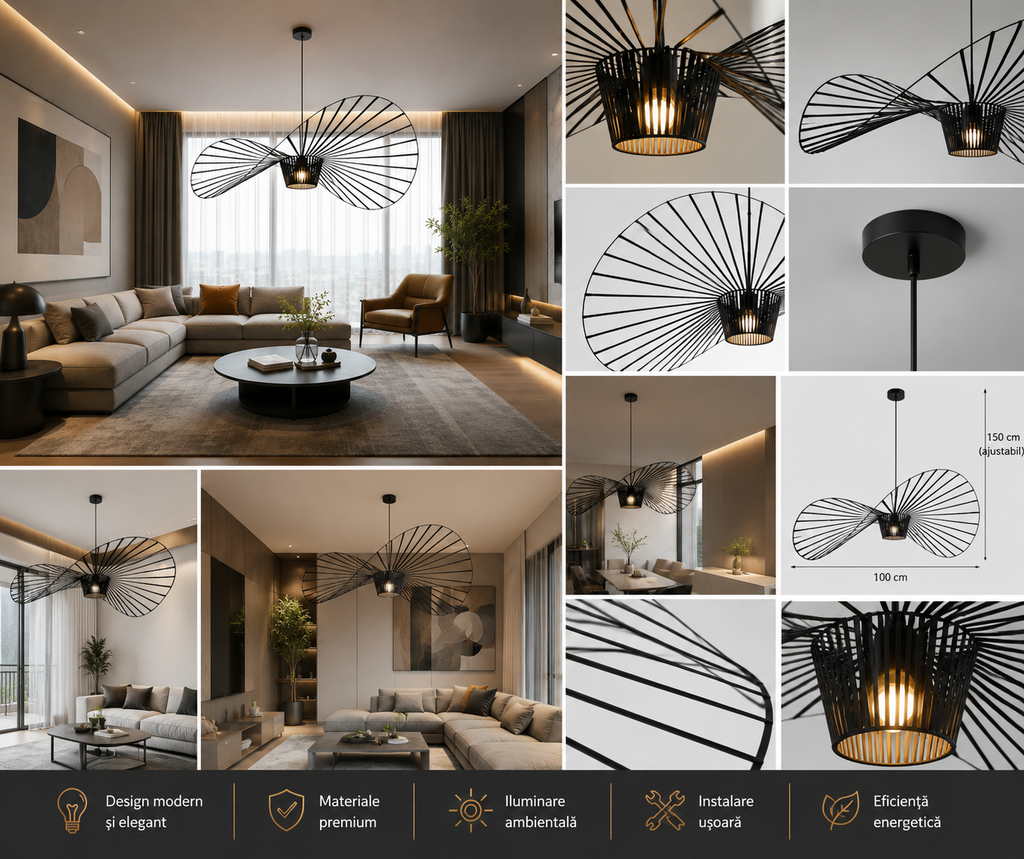 Pendul LED Serenella II 60W, Ø60 cm