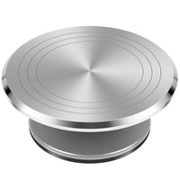 Platou cu picior rotativ pentru decorat tort, aluminiu, diametru 30 cm si picior antiaderent