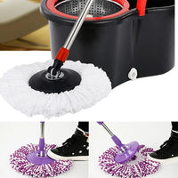 Set Mop Rotativ 8 litri, Cuva din Inox, 4 Rezerve Diferite + Perie Rosturi