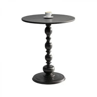 Masuta de cafea retro, fier, pentru living, dormitor sau balcon 52 x 38 cm, negru