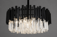 Candelabru Cristal Jacinta, Ø60 cm, Negru - AdeHouse — Finisaje și Iluminat Premium.