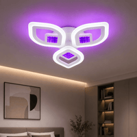 Lustră LED cu Telecomandă Ludovica, 78W, Lumină Caldă/Neutră/Rece - AdeHouse — Finisaje și Iluminat Premium.