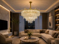Candelabru Cristal Giovanna, Ø78 cm, Auriu