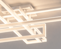 Lustră LED cu Telecomandă Ubaldina, 192W, Lumină Caldă/Neutră/Rece, Alb - AdeHouse — Finisaje și Iluminat Premium.