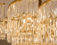Candelabru Cristal Serafima, 60W, Auriu - AdeHouse — Finisaje și Iluminat Premium.