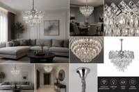 Candelabru Cristal Feronia, Ø40 cm - AdeHouse — Finisaje și Iluminat Premium.