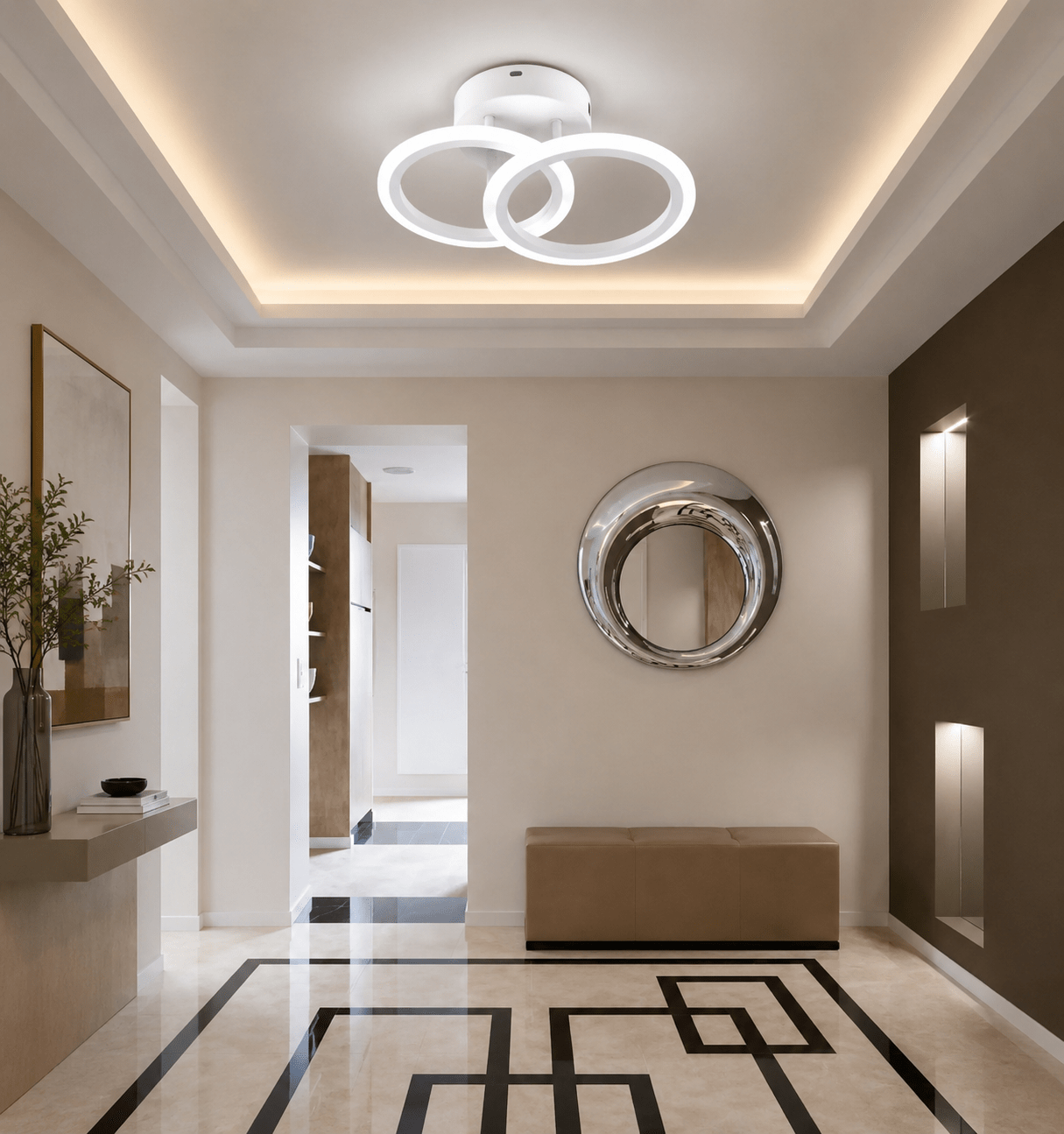 Lustră LED cu Telecomandă Prudenzia, 36W, Lumină Caldă/Neutră/Rece - AdeHouse — Finisaje și Iluminat Premium.