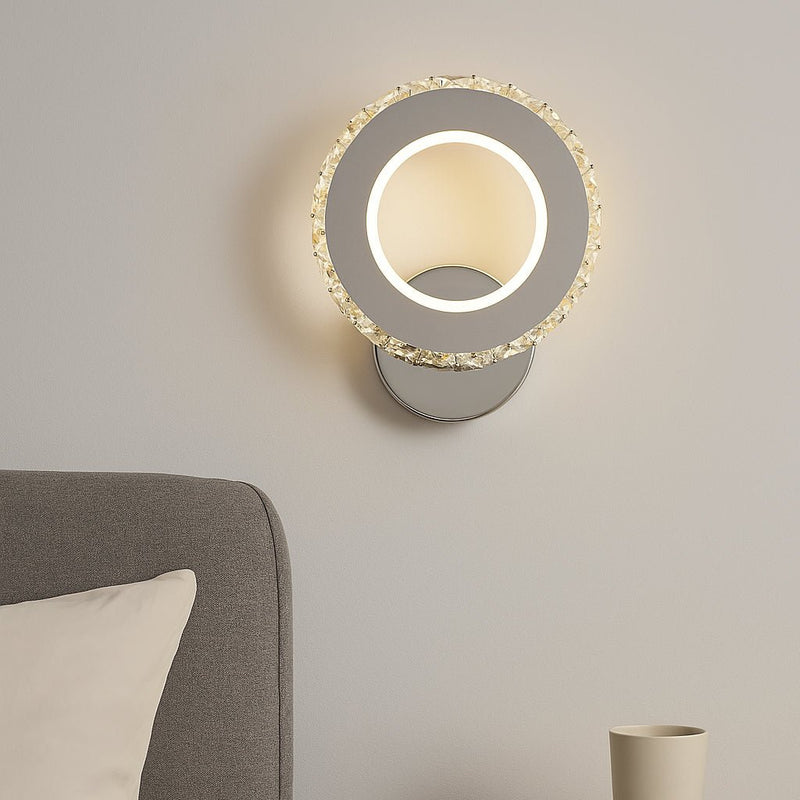 Aplică LED Bonaventa, 24W, 23×20 cm, cu Cristale