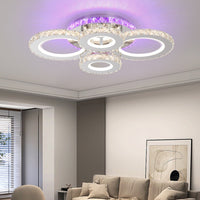 Lustră LED cu Telecomandă Zenobia 136W, cu Cristale, Lumină Caldă/Neutră/Rece, Dimabilă - AdeHouse — Finisaje și Iluminat Premium.