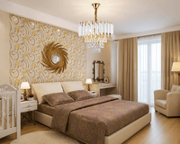 Candelabru Cristal Wrenna 300W, Auriu/Alb - AdeHouse — Finisaje și Iluminat Premium.