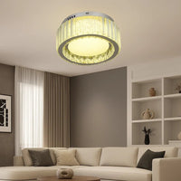 Lustră LED cu Telecomandă Sabeline 28W, Ø30 cm, cu Cristale, Lumină Caldă/Neutră/Rece - AdeHouse — Finisaje și Iluminat Premium.
