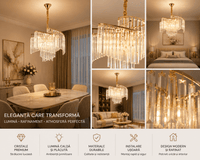 Candelabru Cristal Wynstelle, Ø47 cm, Auriu - AdeHouse — Finisaje și Iluminat Premium.