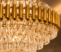 Candelabru Cristal Rosalia, 60W, Auriu - AdeHouse — Finisaje și Iluminat Premium.