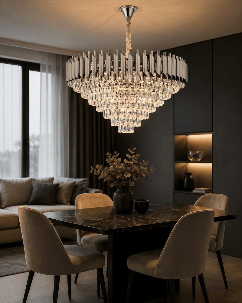 Candelabru Cristal Ombrelline 60W, 80×47 cm
