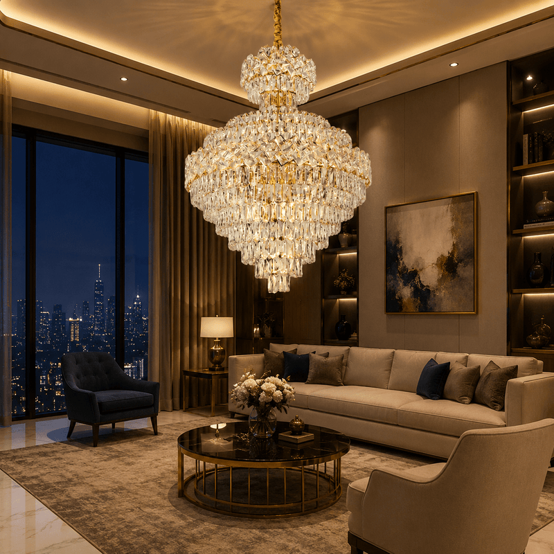 Candelabru Cristal Norina, 80×110 cm, 60W