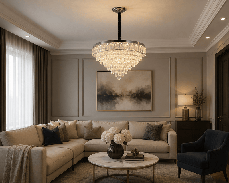 Candelabru Cristal Melchiora, Ø50 cm, 112W
