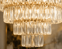 Candelabru Cristal Serafima, 60W, Auriu - AdeHouse — Finisaje și Iluminat Premium.