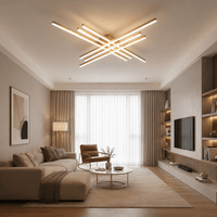 Lustră LED cu Telecomandă Arabella 224W, Lumină Caldă/Neutră/Rece, Negru/Auriu - AdeHouse — Finisaje și Iluminat Premium.