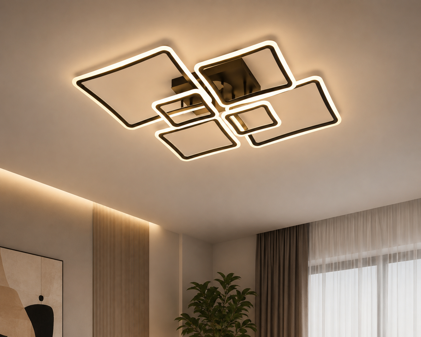 Lustră LED cu Telecomandă Ravenna 168W, Dimabilă