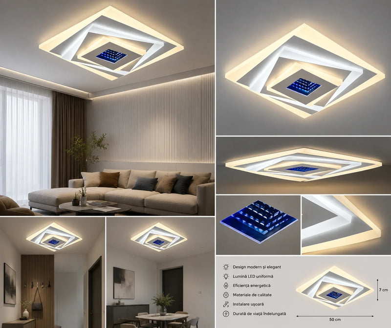 PLAFONIERA LED PATRATA, 78W, 300X300 MM