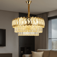 Candelabru Cristal Clarissa, 60W, Auriu - AdeHouse — Finisaje și Iluminat Premium.